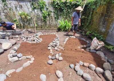 Keyhole garden Bali Villas Permaculture Garden | Architects of Life | Based in France, Serving Globally